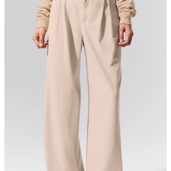 Alo Yoga Wide Leg Dreamscape Women's Trouser Beige Size XS - Picture 9 of 12